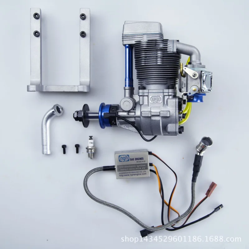 NGH model aircraft engine GF38 four-stroke 38cc single-cylinder fixed-wing drone rotor engine, (Instrument Parts & Accessories)