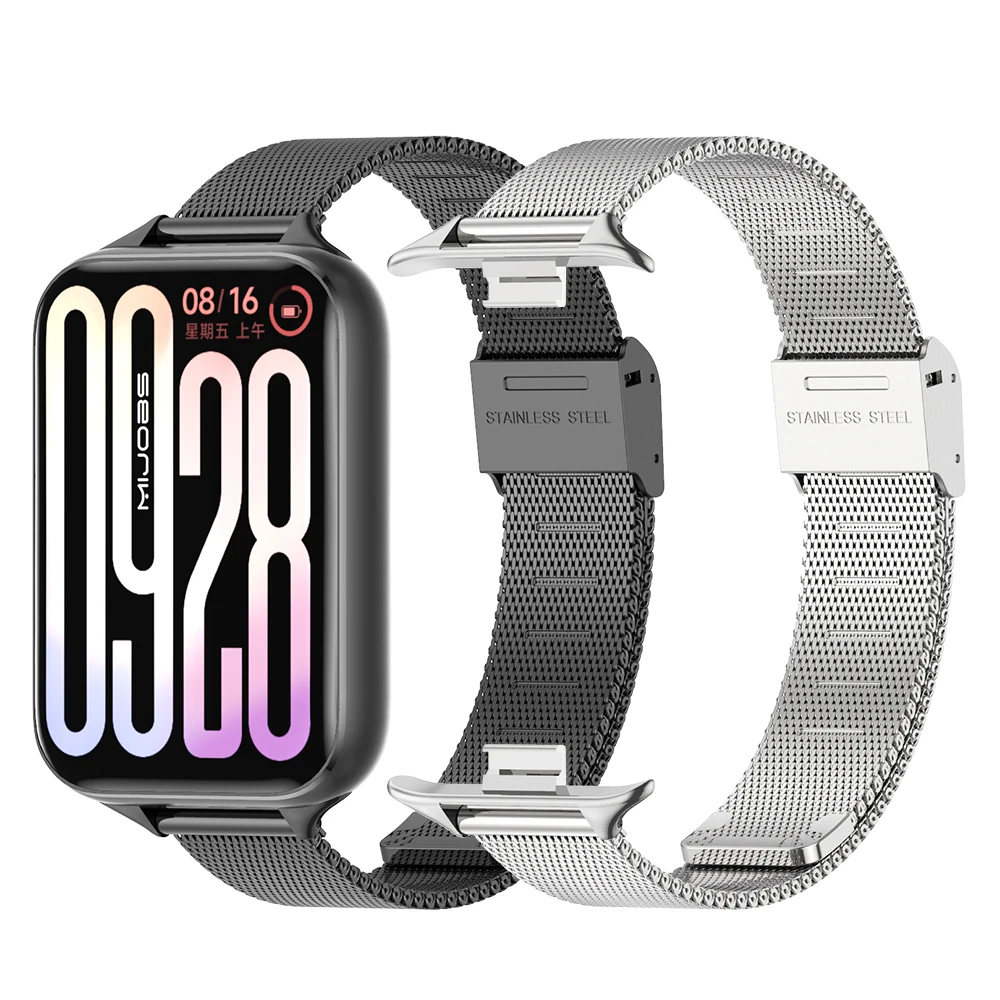 Metallarmband für Xiaomi Mi Band 10 Pro / Mi Band 9 Pro / Mi Band 8 Pro Edelstahl-Armband Uhrenarmband