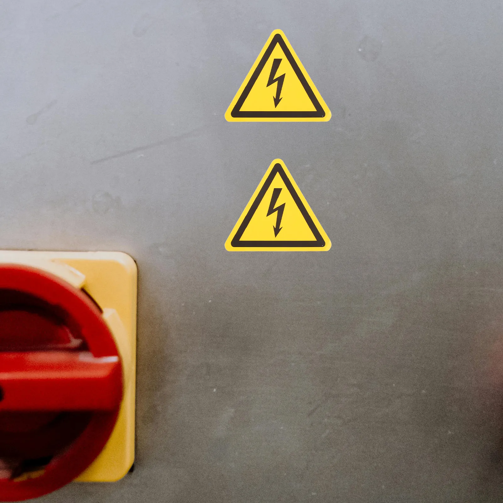 5Pcs Electric Shock Warning Sign Waterproof PVC Decal for High Voltage Safety Caution Label Electrical Panel Labels