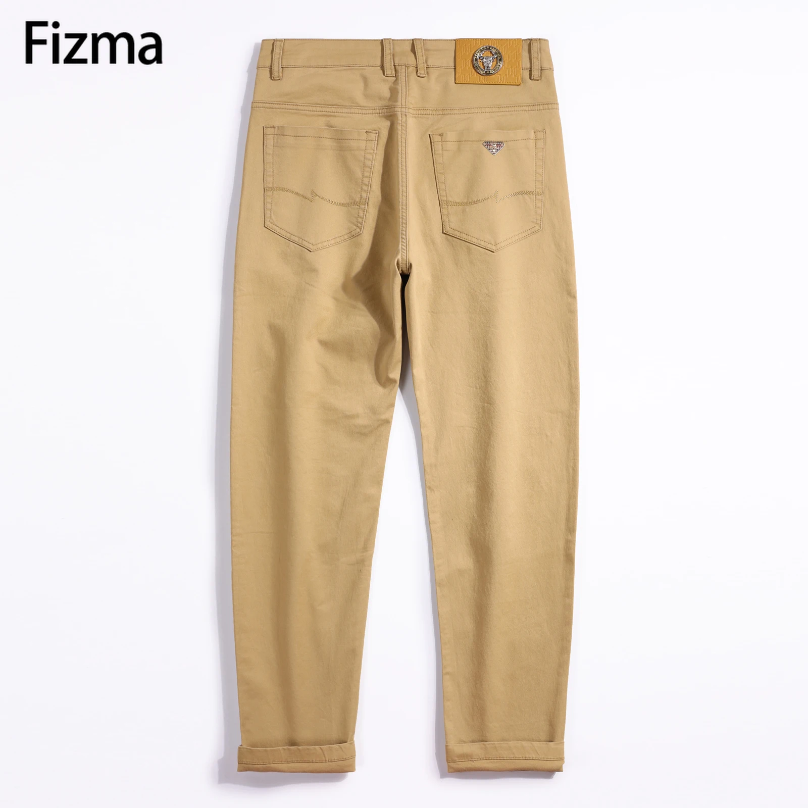 Fizma Man Pants Summer Business Casual Pants Classic Solid Color Loose Straight Trousers Brand Men\'s Clothing New In Baggy Pants