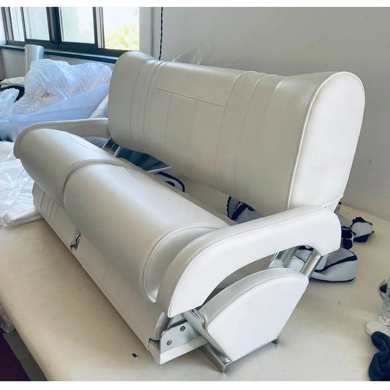Yacht Deluxe Double Flip Folding Bench Seat with Armrests