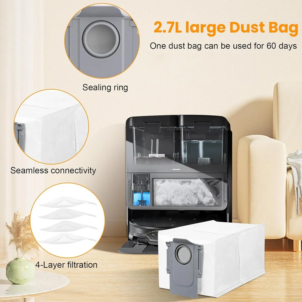 A83G-For Roborock Saros 10R/S9 Maxv Slim/G20S Ultra Accessories Main Brush Mop Filter Dust Bag Robot Vacuum Cleaner Parts