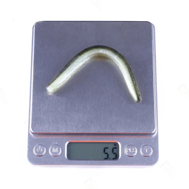 10 Stück Angelköder Weicher Köder Künstlicher Silikonköder Forellenwurm Schwimmköder Angelzubehör 11,5cm 5,5g Silikon-Erdwurm zum Angeln – Detail 4
