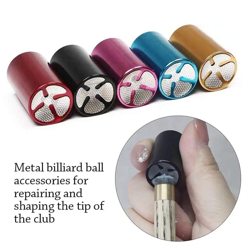 Multifunction 2 In 1 Cue Tip Shaper Repair Tool Snooker Pool Cue Shaper Aluminum Effective Repair Pool Cue Tip Corrector