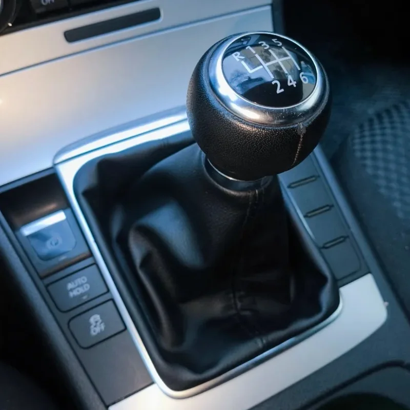 5/6 Gears Hand Speed Gear Shift Knob Lever Stick Gaiter Boot Collar For VW Passat B6 3C 2005 2006 2007 2008 2009 2010 view 6