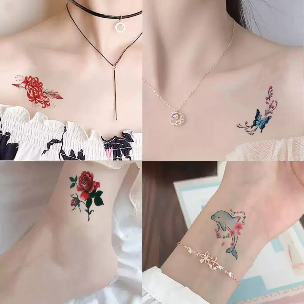 

Tatouage Fake tattoo DIY Sticker Peony Body Art Decals Temporary Tattoos Disposable Tattoo Decals Flower Tattoo Sticker