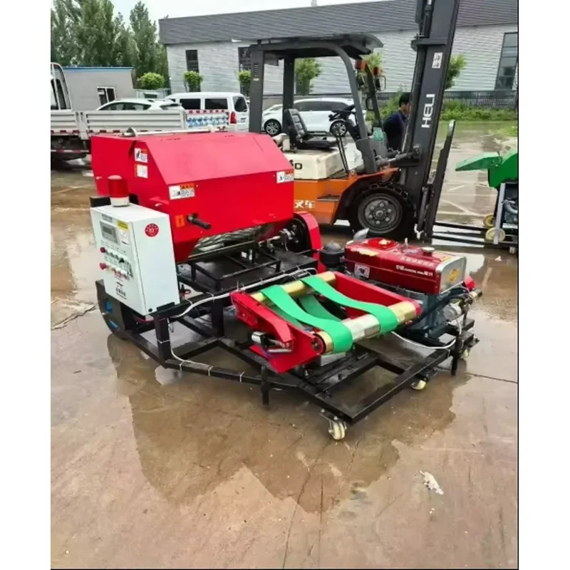 2026 CE Heavy-Duty Silage Baler and Wrapper Machine Adjustable Bale Size Factory Direct
