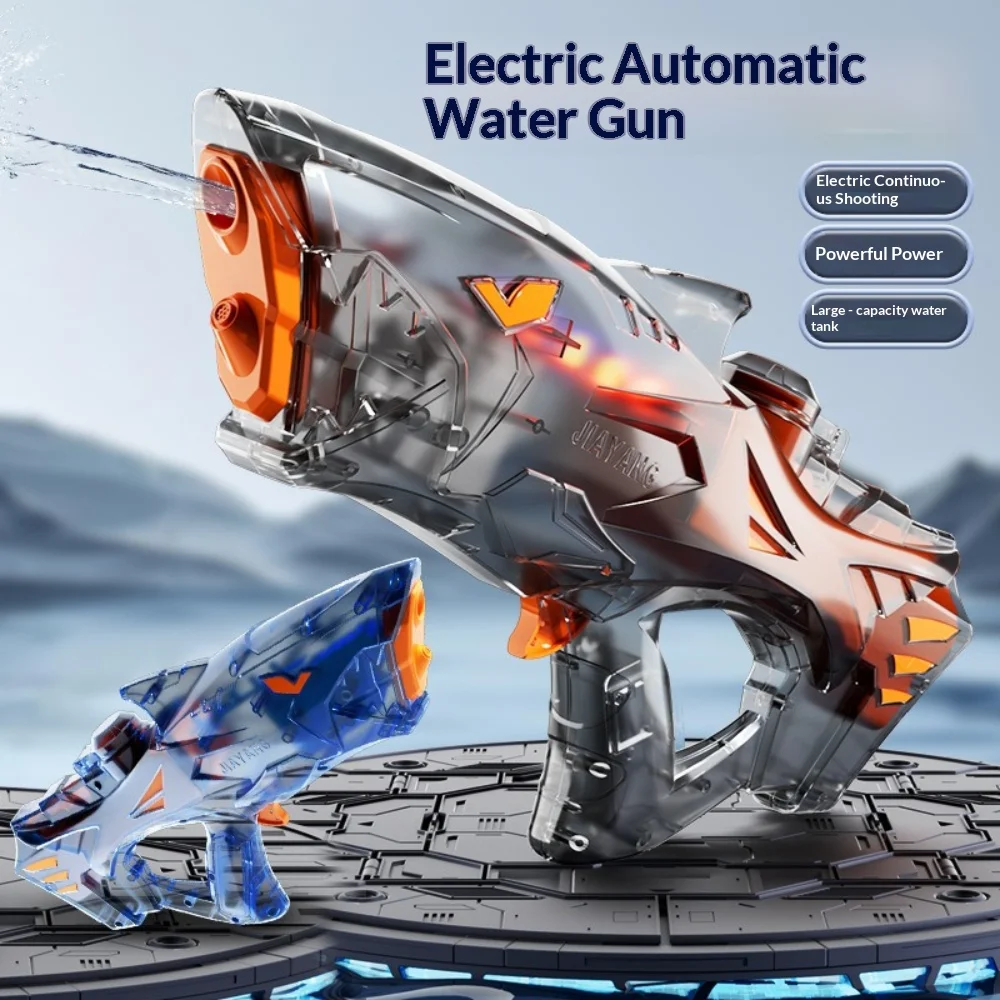 New Model Children's Shark Electric Water Gun Toy Multi Shot Large Capacity Lighted Water Sprayer Children's Toy