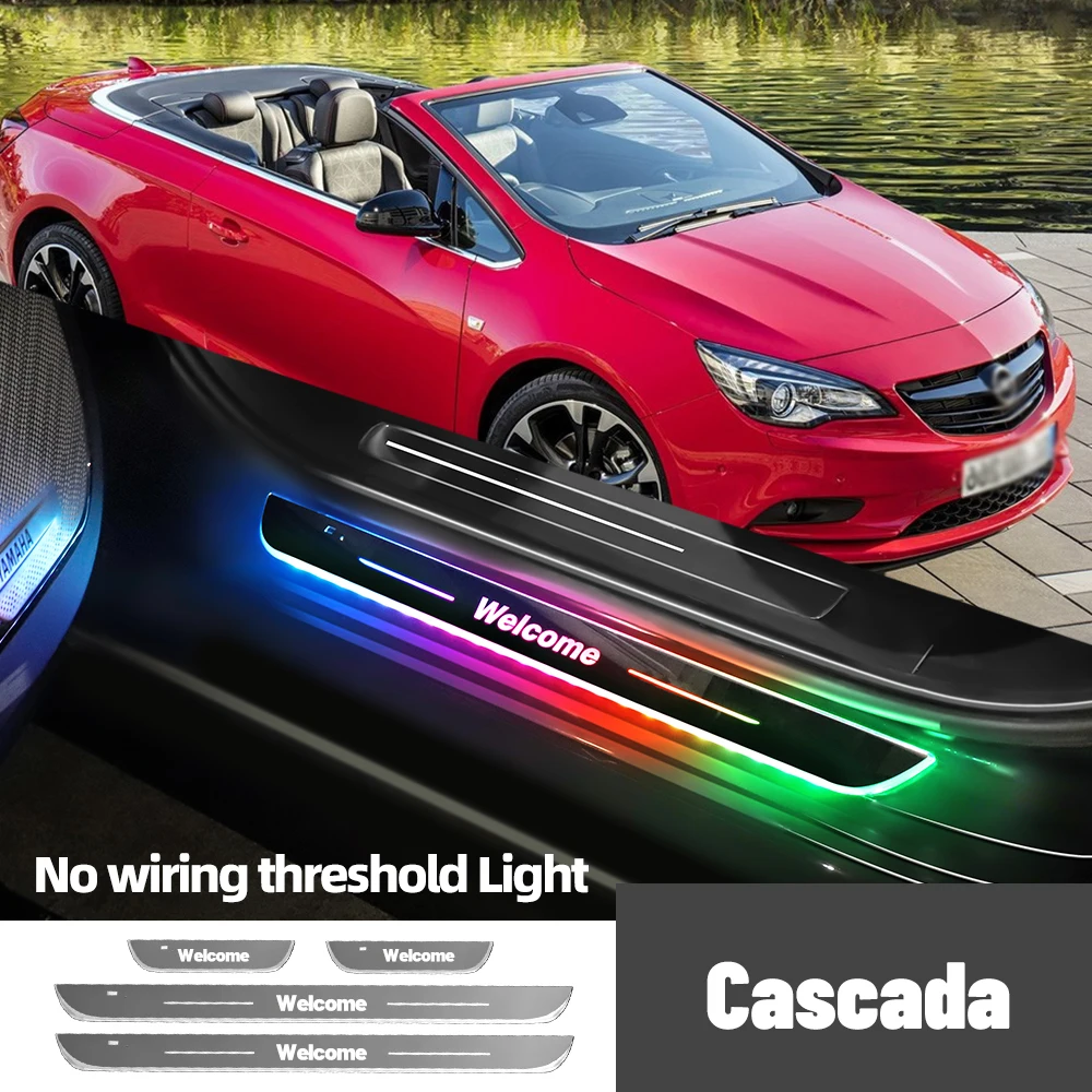 

For Opel Cascada 2012-2015 2013 2014 Car Door Sill Light Customized Logo LED Welcome Threshold Pedal Lamp Accessories