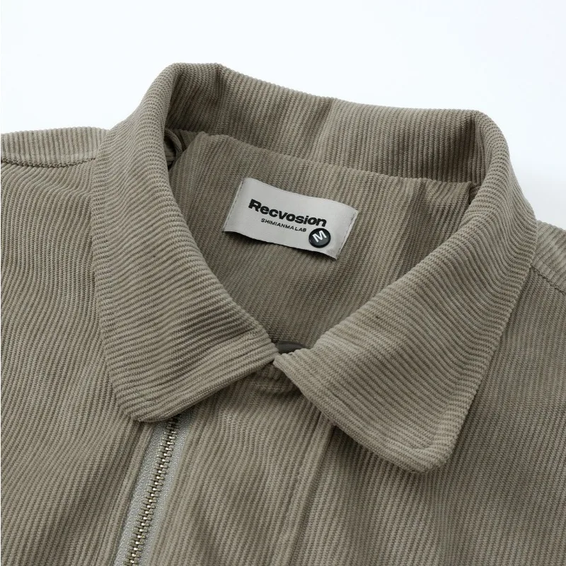 Fall 2024 New American Street Fashion Corduroy Three-Dimensional Pocket Jacket for Men