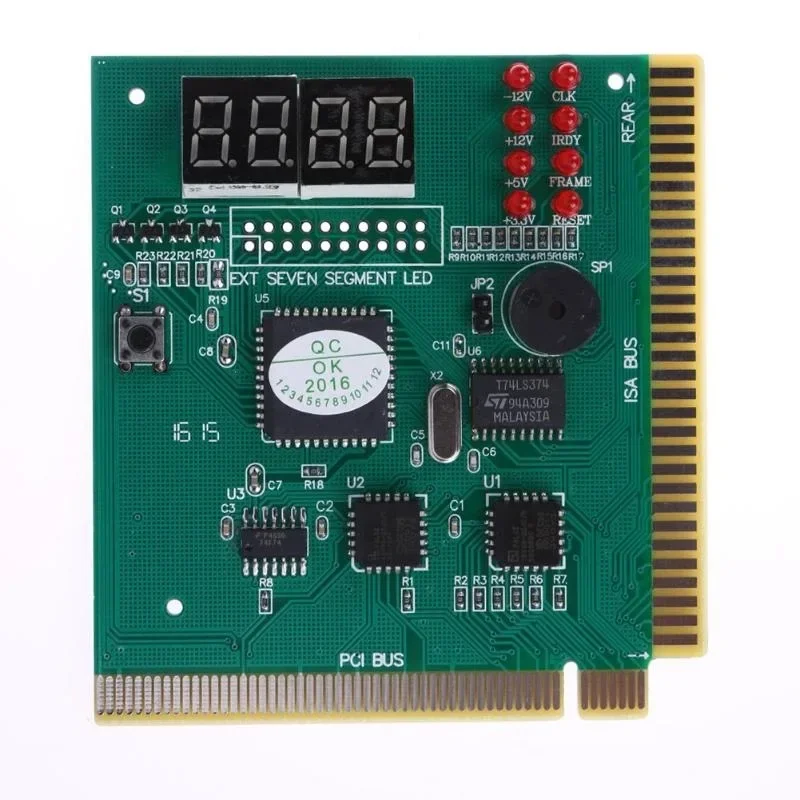 Nieuwe 4 Digit Lcd Display Pc Analyzer Diagnostic Post Card Moederbord Tester Met Led Indicator Voor Isa Pci Bus Moederbord