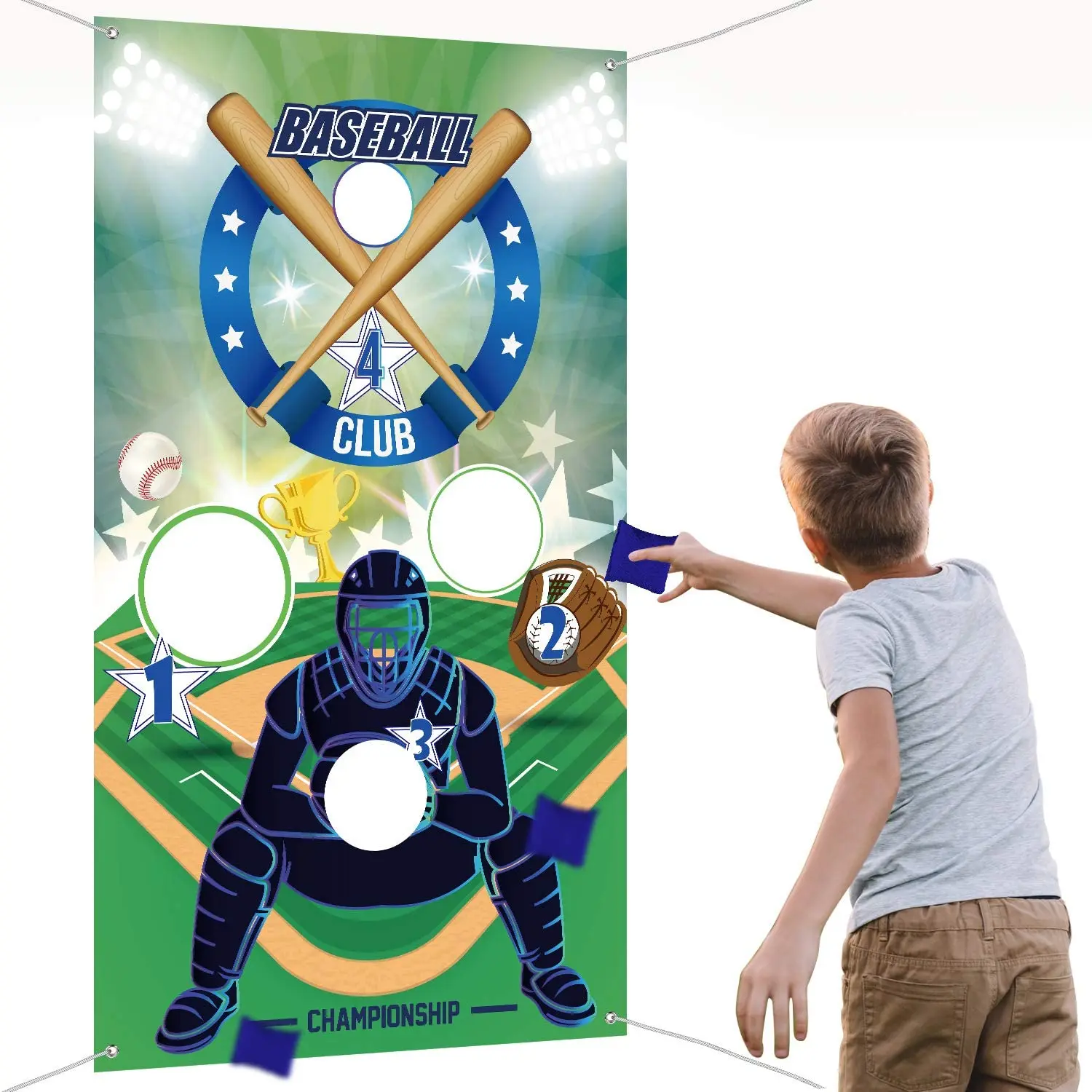 Baseball Toss gry wewnątrz i na zewnątrz worek fasoli Toss gra Sport impreza tematyczna materiały dekoracyjne Banner
