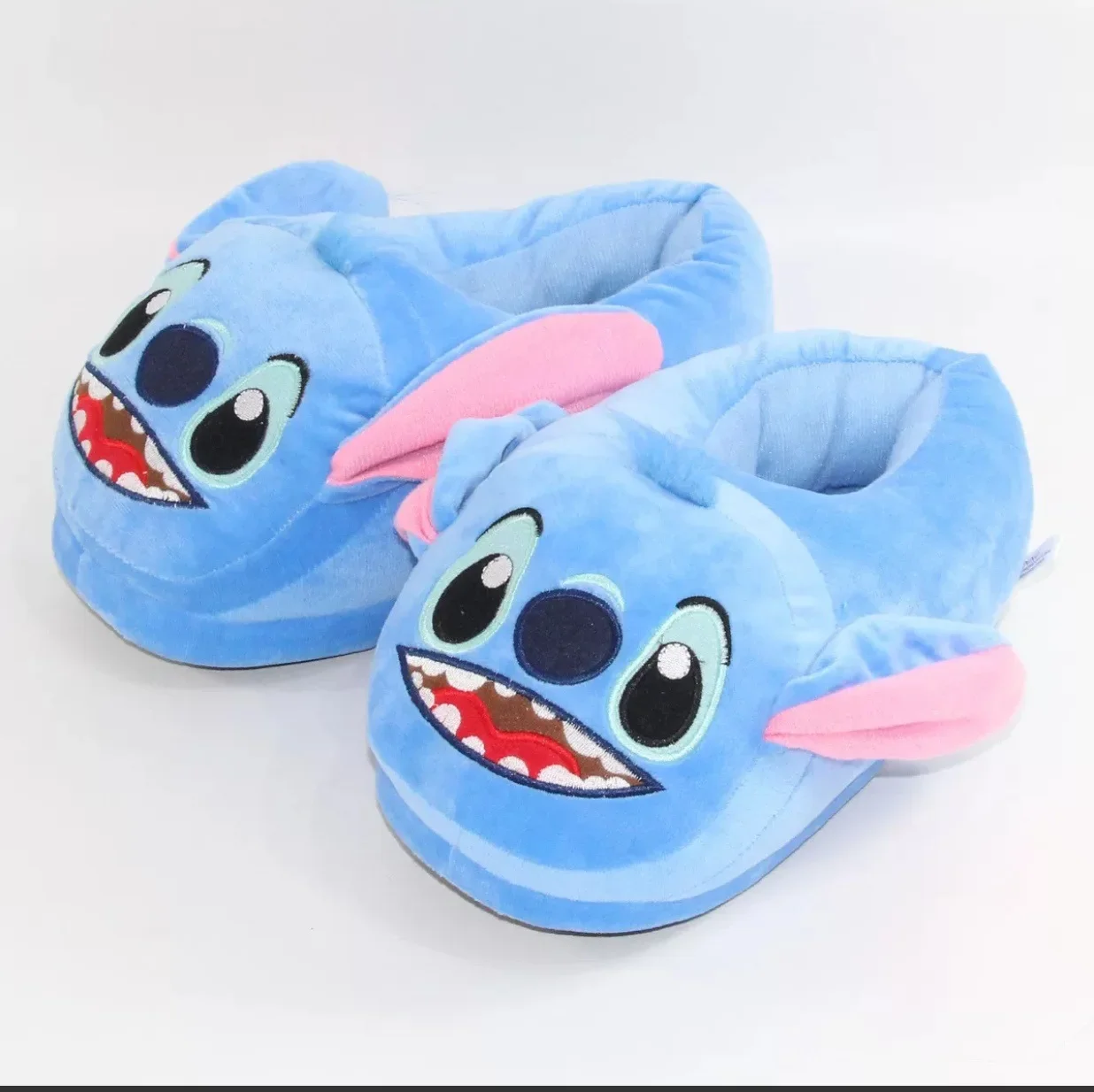 New Disney Stitch Plush Slippers Full Pack Warm Cotton Shoes Kawaii Thickened Non-slip Pp Cotton Stuffed Gift for Couples