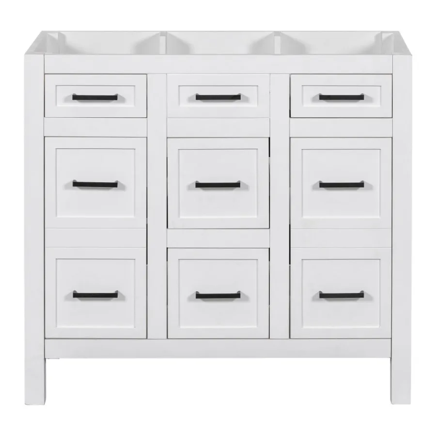 

[Cabinet Only] 36 White Bathroom Vanity Sink not included