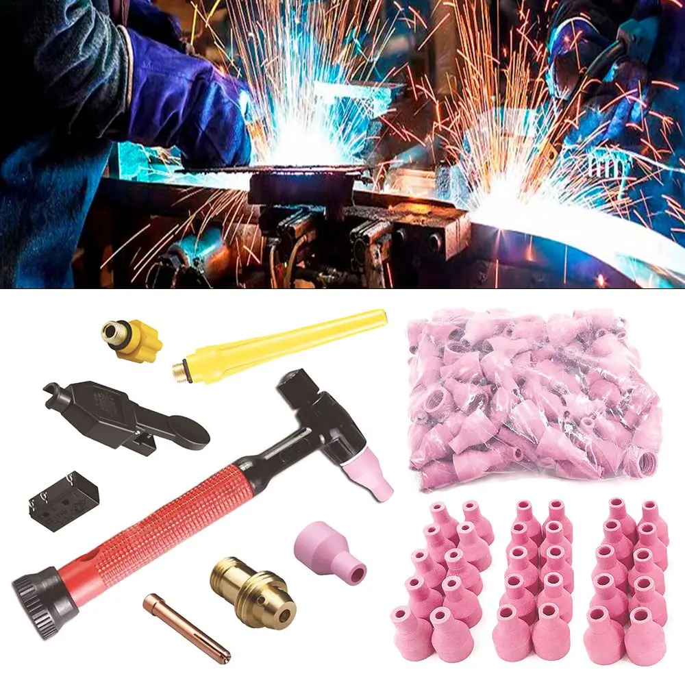20pcs 4/5/6*30mm QQ150A Ceramic Nozzle Porcelain Nozzle Welding Torch Argon Arc Welding TIG Welder Accessory Assembly
