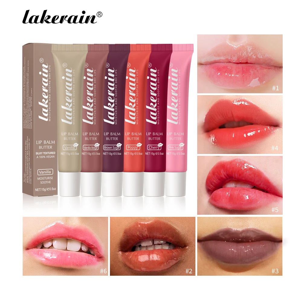 Mirror Jelly Lip Gloss 6 Colors Moisturizing Liquid Lipstick Long-lasting Lip Tint Oil Lip Care Lip Balm Butter 1 Piece