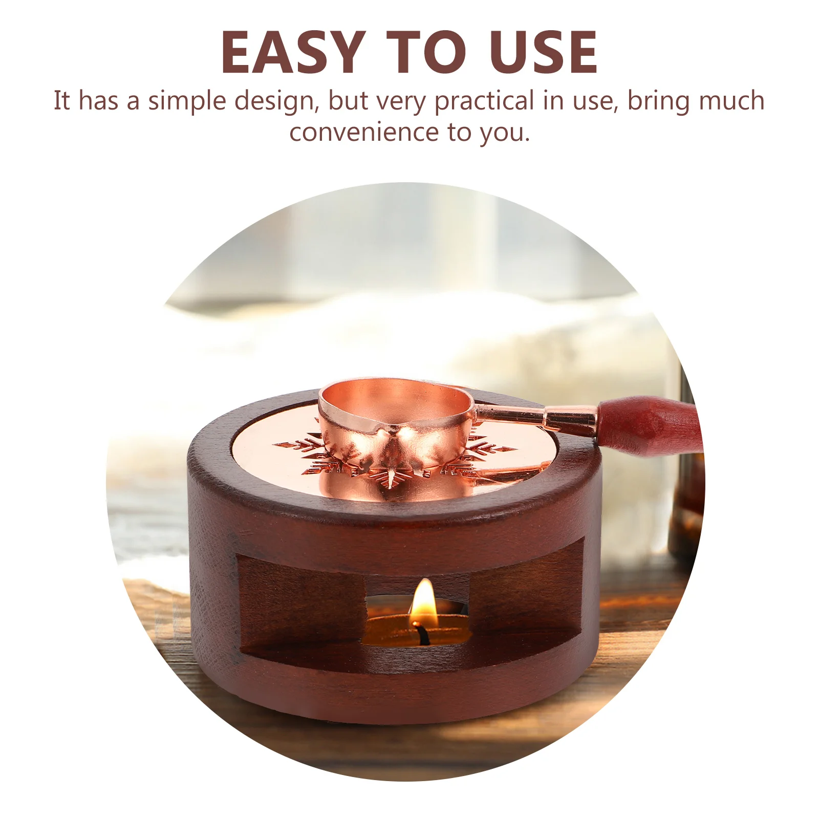 

2pcs Wax Seal Stove Fire Paint Furnace Set Premium Reusable Scrapbook Accessories Sealing Spoon Box Decor Wedding