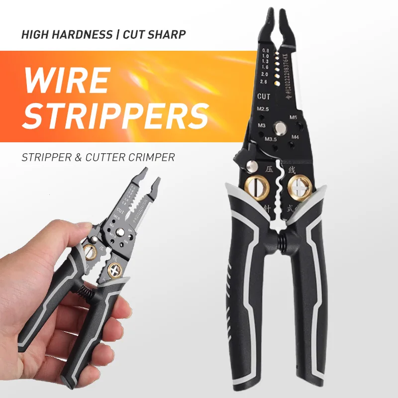 22 in 1 Wire Stripping Pliers Multifunction Electrician Cable Cutting Terminal Crimping Splitting Winding Line Hand Tools