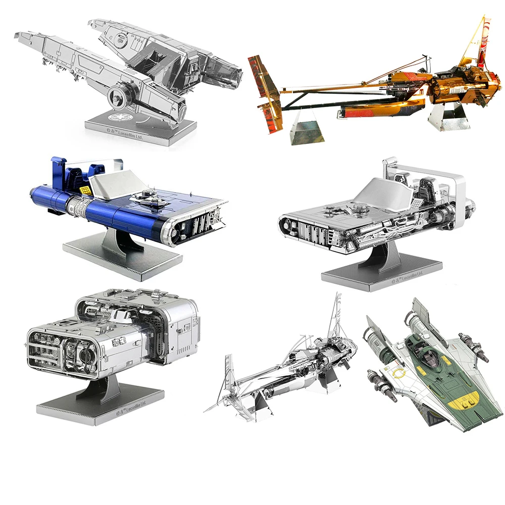 DIY Mini 3D Metal Puzzle Spaceship Flying Car Transport Aircraft Model 14+y Craft Learning Educational Toy Adults Gifts Toys
