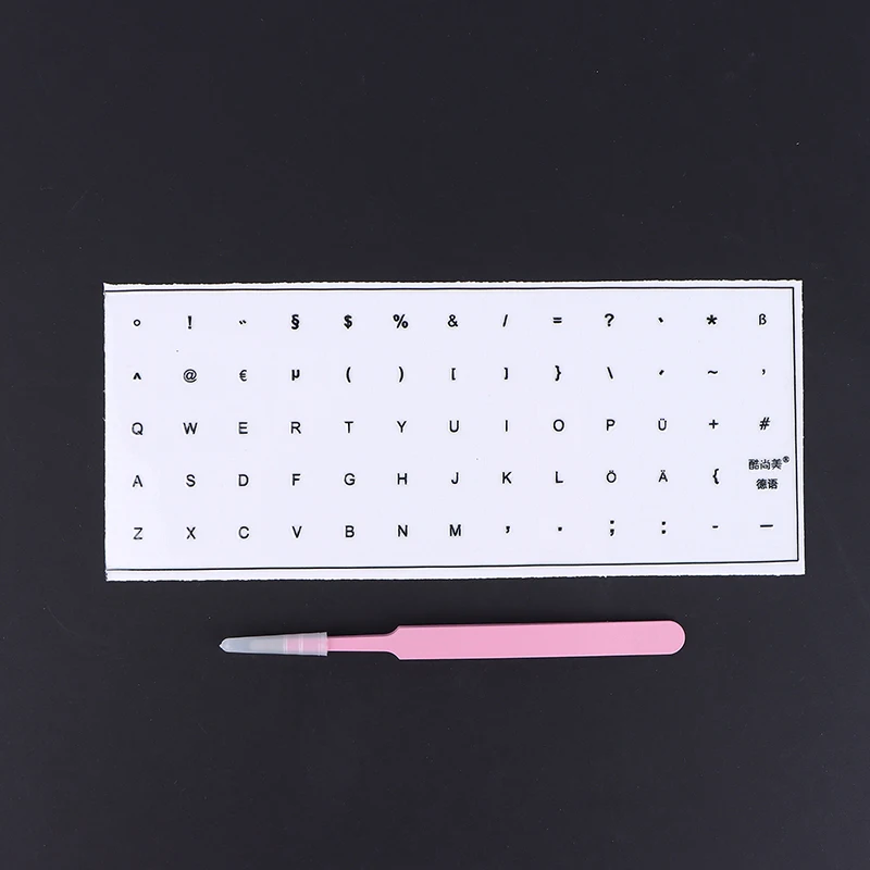 Hot Sale 1Pc Tear-Off Film Keyboard Sticker With Tweezers Desktop Laptop Key Sticker Single Film Universal Transparent Sticker