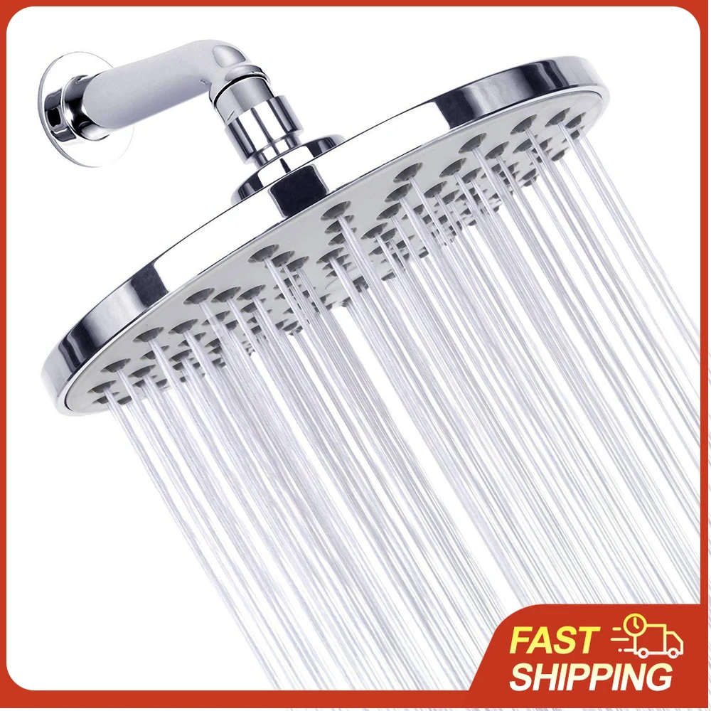 

Душевая лейка высокого давления 8 дюймов, дождевая, G1/2, регулируемая, для ванной, полированный хром