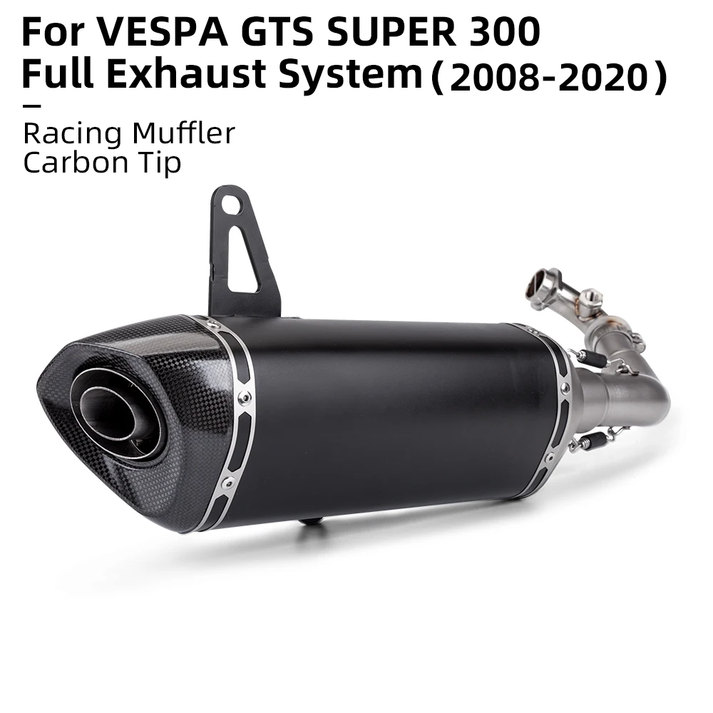

Exhaust Pipe, Lossless Installation, Motorcycle Carbon Fiber Muffler, Original Position, Link Pipe for VESPA GTS SUPER 300 Quali