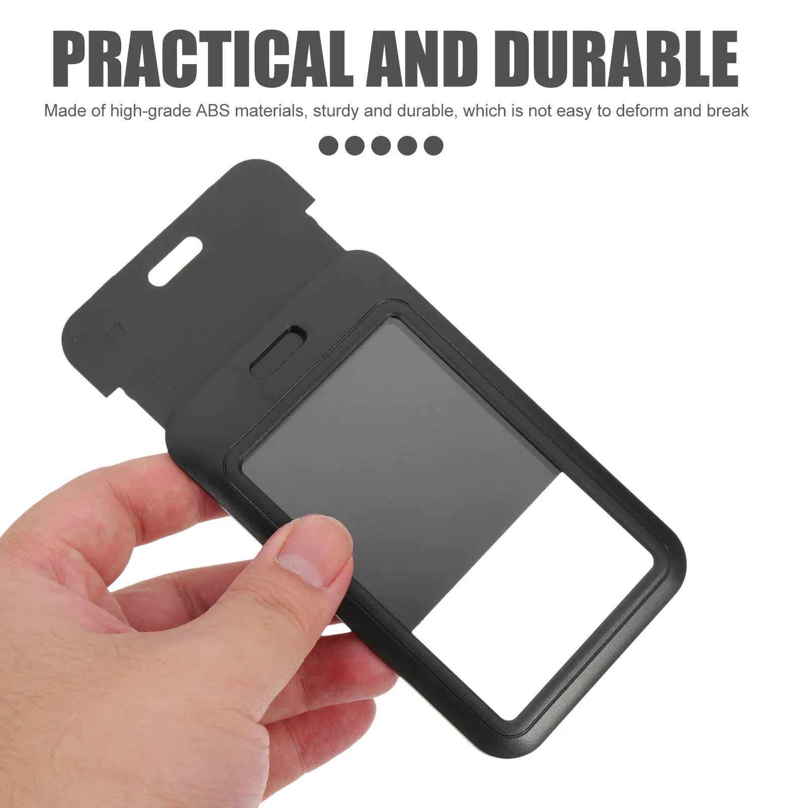 

10Pcs Badge Holder Transparent Horizontal Name Badge Holder Slide Lid Id Card Protector Office Staff Student Nurse Work Card