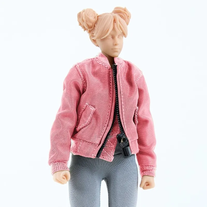 1/12 roupas de soldado feminino na moda casaco com zíper jaqueta calças de yoga modelo acessórios de brinquedo caber 6 ''figura de ação corpo em estoque