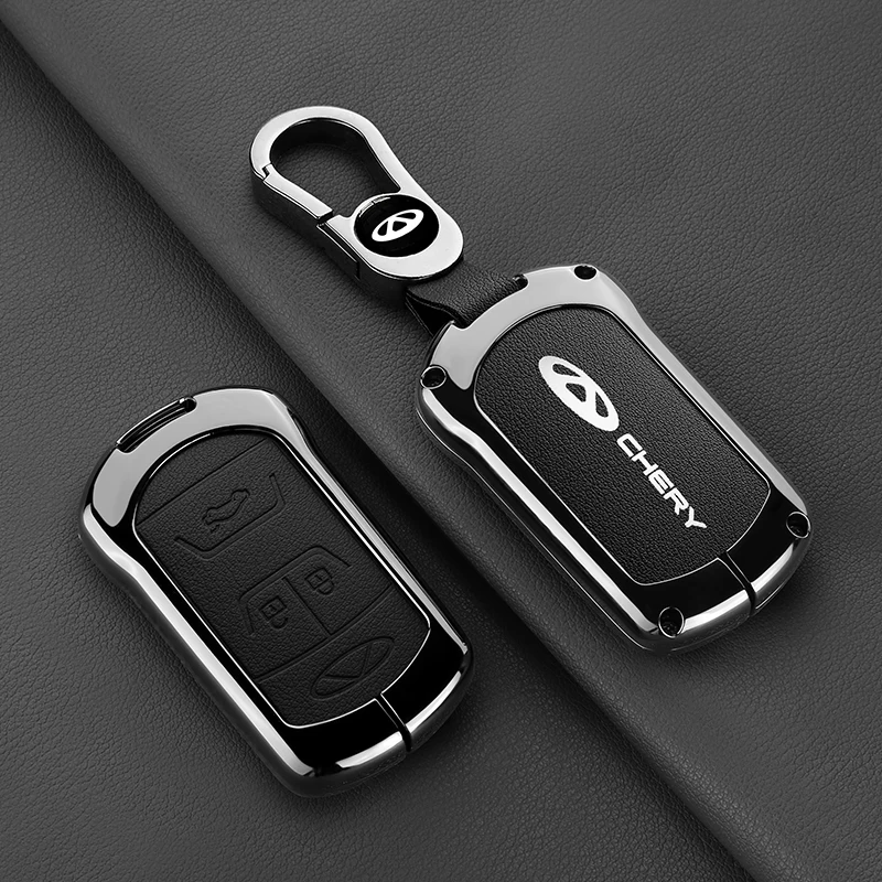 3 Button,Zinc Alloy Leather Car Remote Control Key ,For Chery Tiggo 3 5 4 6 8 Rizo 3 7 E3 E5 Arrizo 5plus Gx 7E,Accessories