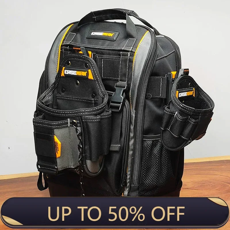 EASEMAN Heavy-duty Toolkit Backpack Multifunctional Thickened Electrician Maintenance Bag Quick Hanging Hardware Tool Storage