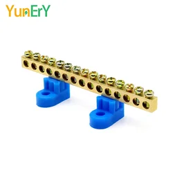 2 PCS Insulated Screw Base Grounding Copper Bar Bracket Distribution Cabinet Terminal Neutral Bar Plastic Support Gasket