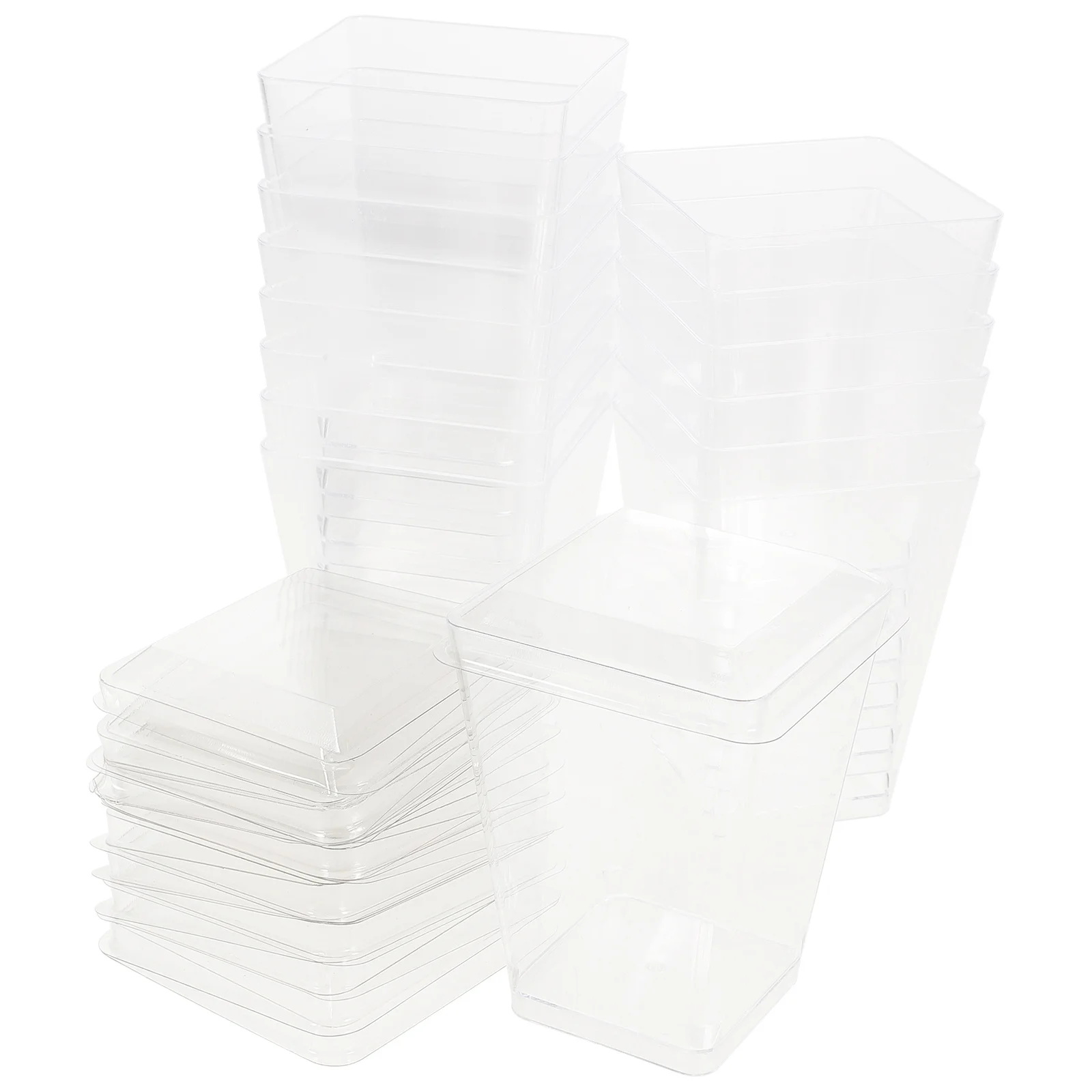 

50Pcs Household Pudding Cups Multi-Function Transparent Mousse Dessert Supplies for Special Occasions Clear Dessert Cups