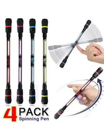 4/1Pcs Spinning Pen Rolling Finger Rotating Pen Gaming Trick Pen Stress Releasing Brain Training Toys for Kids Adults Students