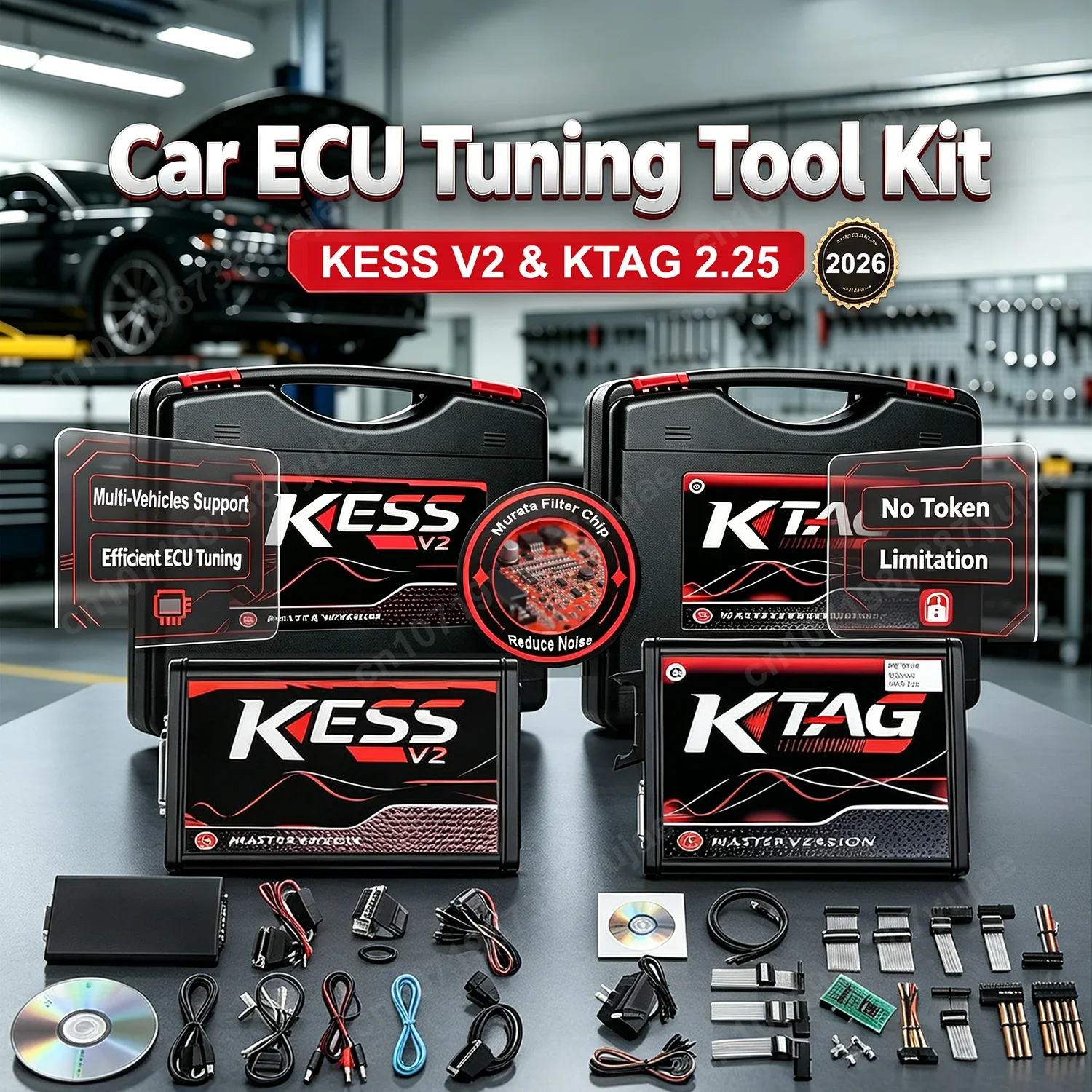 2026 Murata Filter Online EU Red Kess V2 V5.017 2.80 KTAG 7.020 2.25 OBD2 OBD 2 Car Trucks ECU Chip Tuning Kit Unlimited Repair
