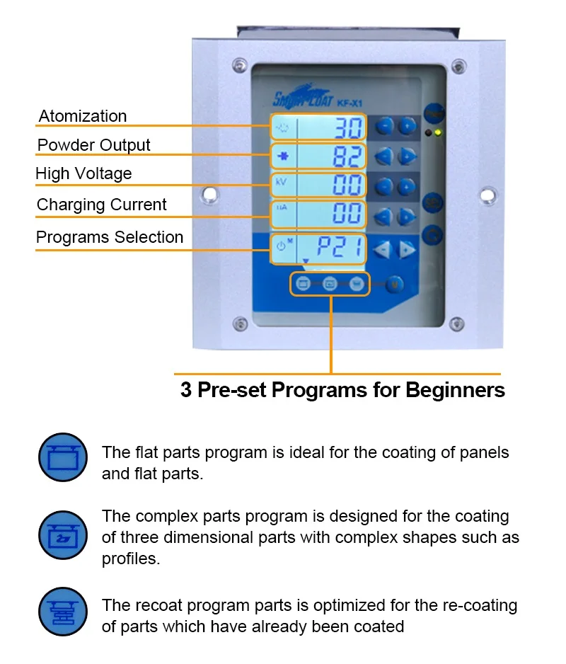 KF-X1-TH Small Powder Coating  System With 10 Lbs Hopper