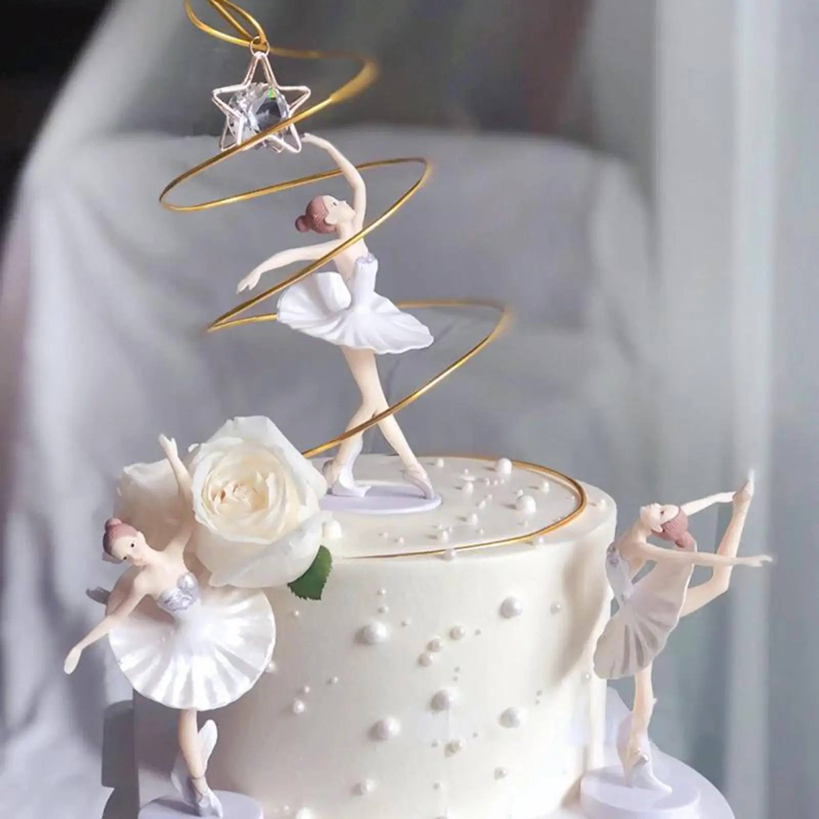 Ballerina Geburtstag 3er Pack Kuchen Topper rosa Ballett Hausschuhe niedlichen Tänzer Baby Mädchen Party liefert Dekor
