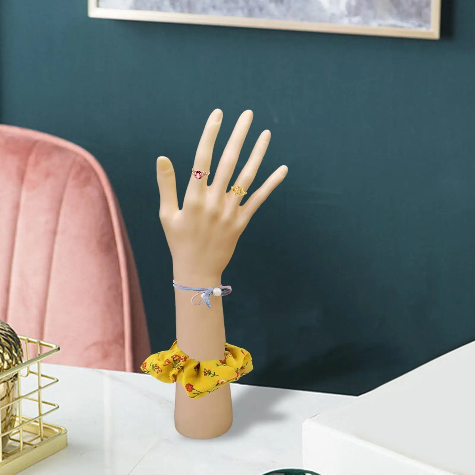 Mannequin Hand Jewelry Display Holder Long Arm Manikin rings Showing Support Hand Manquin for Bracelet rings Stand home