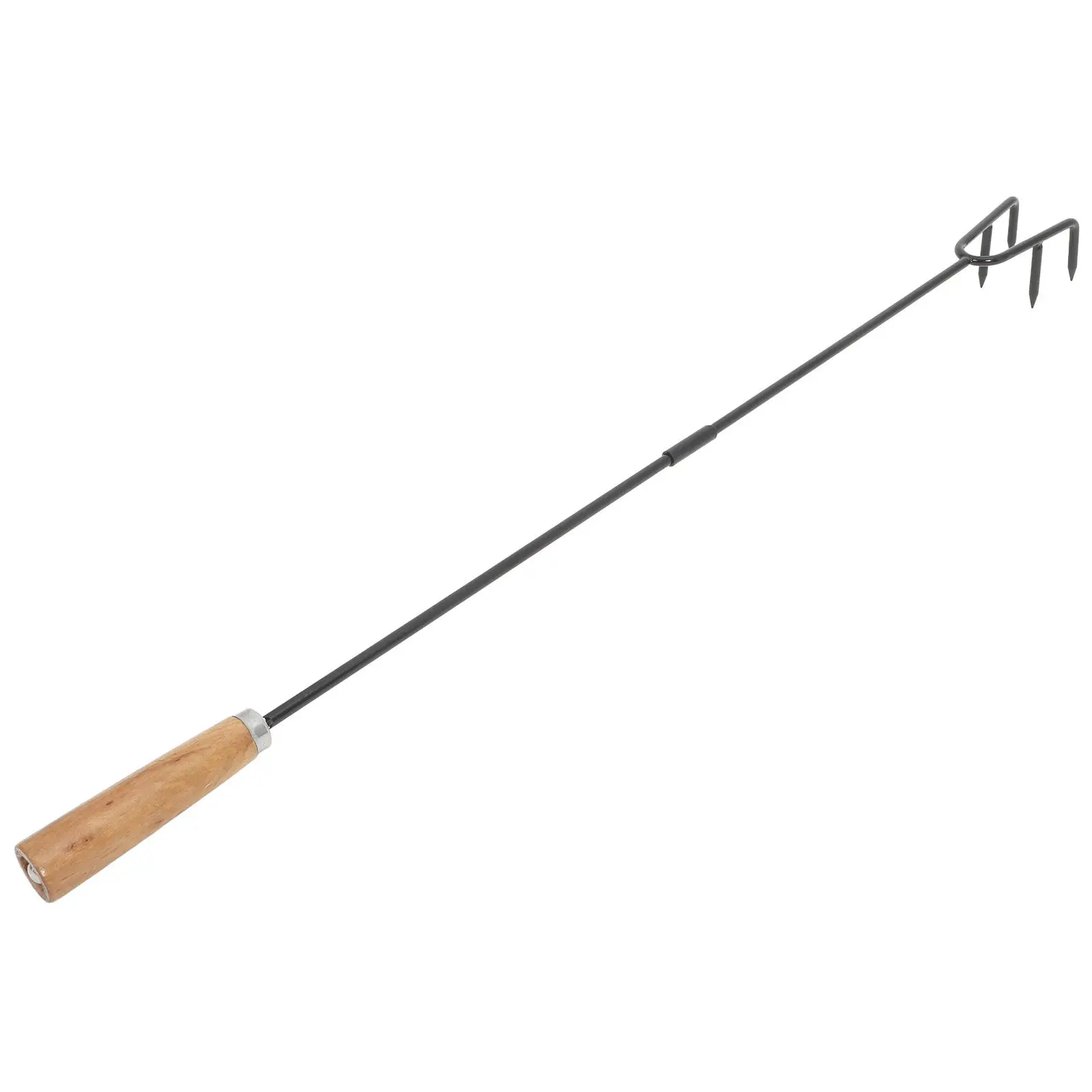 Two-Section Fire Poker Stroking Ash Removal Charcoal Flipping Outdoor Fireplace Tool Long Handle Heavy Duty Fire Pit Accessories