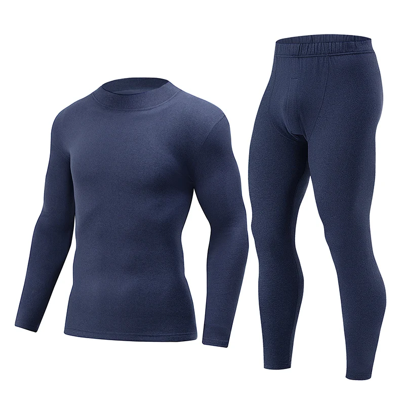 2/4 Stück Herren Einfarbig Einfache Herbst Und Winter Thermo-unterwäsche Bequeme Und Lässige Bottoming Unterwäsche Teenager Pyjama – Detail 39