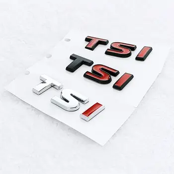適用於大眾 Polo、捷達、高爾夫 4、5、6、7、8 MK4、MK6、MK7 的 3D ABS 鍍鉻黑色 TSI 標誌字母汽車後備箱徽章 TSI 貼紙配件 8 最佳銷售 捷達 2012 - №5