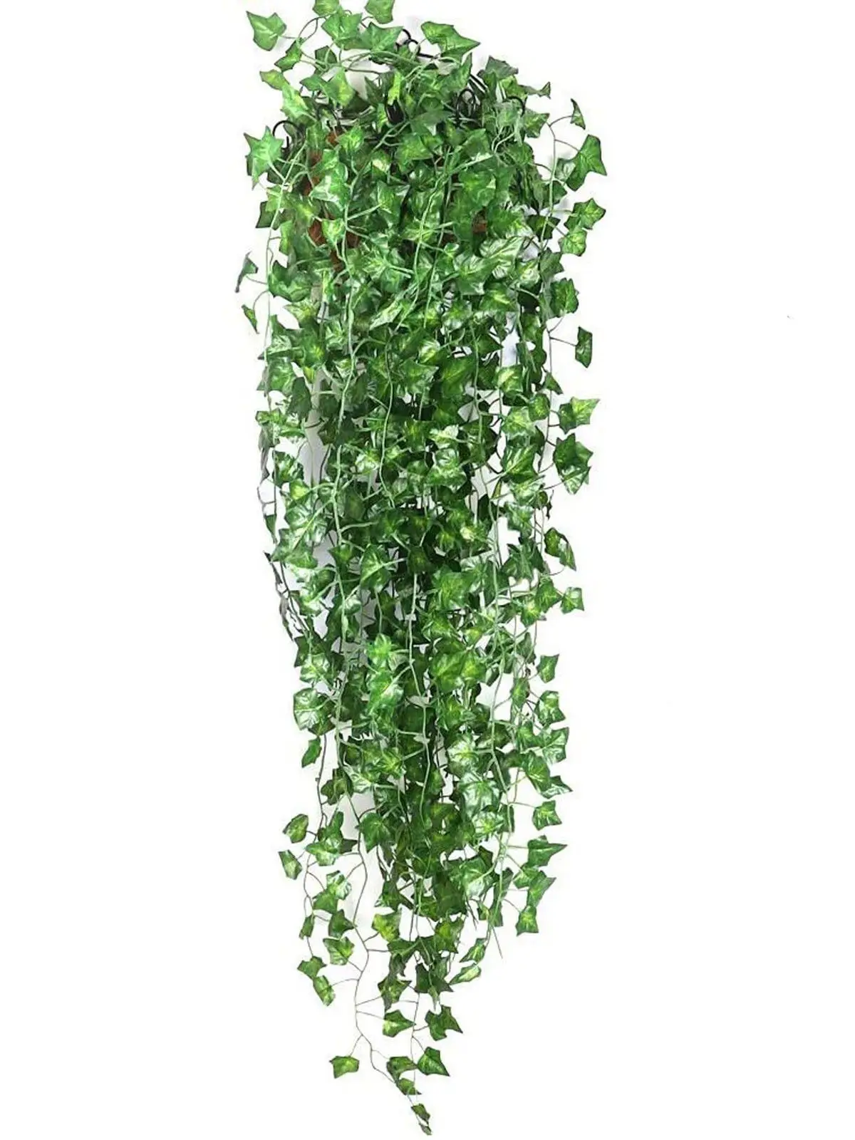 12PC Zielony sztuczny liść bluszczu Girlanda Roślina Liście Dekoracja domu Rattan Sznurek Dekoracja ścienna Fałszywy wiszący liść winorośli Roślina zostaw — zdjęcie 2