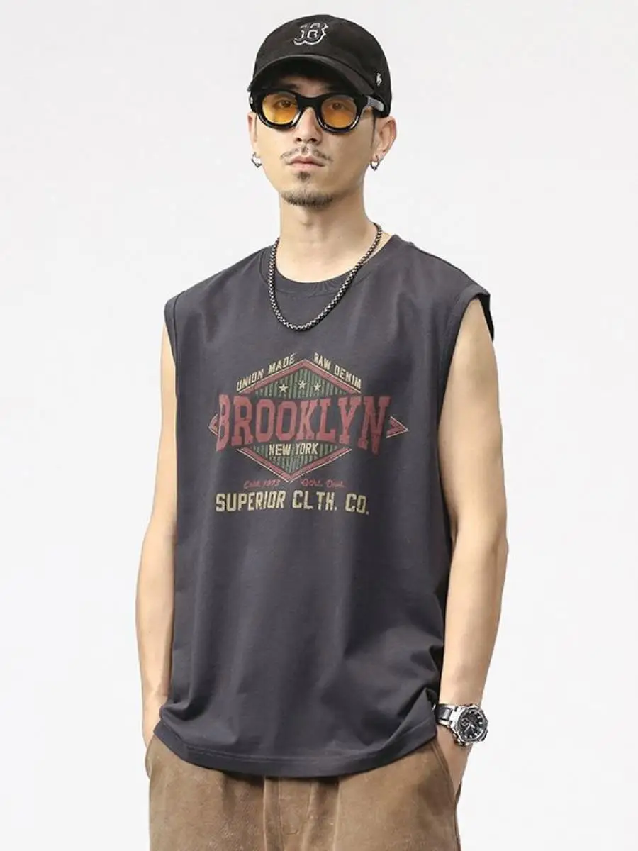 綿混紡-メンズ-バスケットボール-スポーツ-フィットネス-ベスト＆ショーツ-上下セット-夏-2026-カジュアル-軽量デザイン