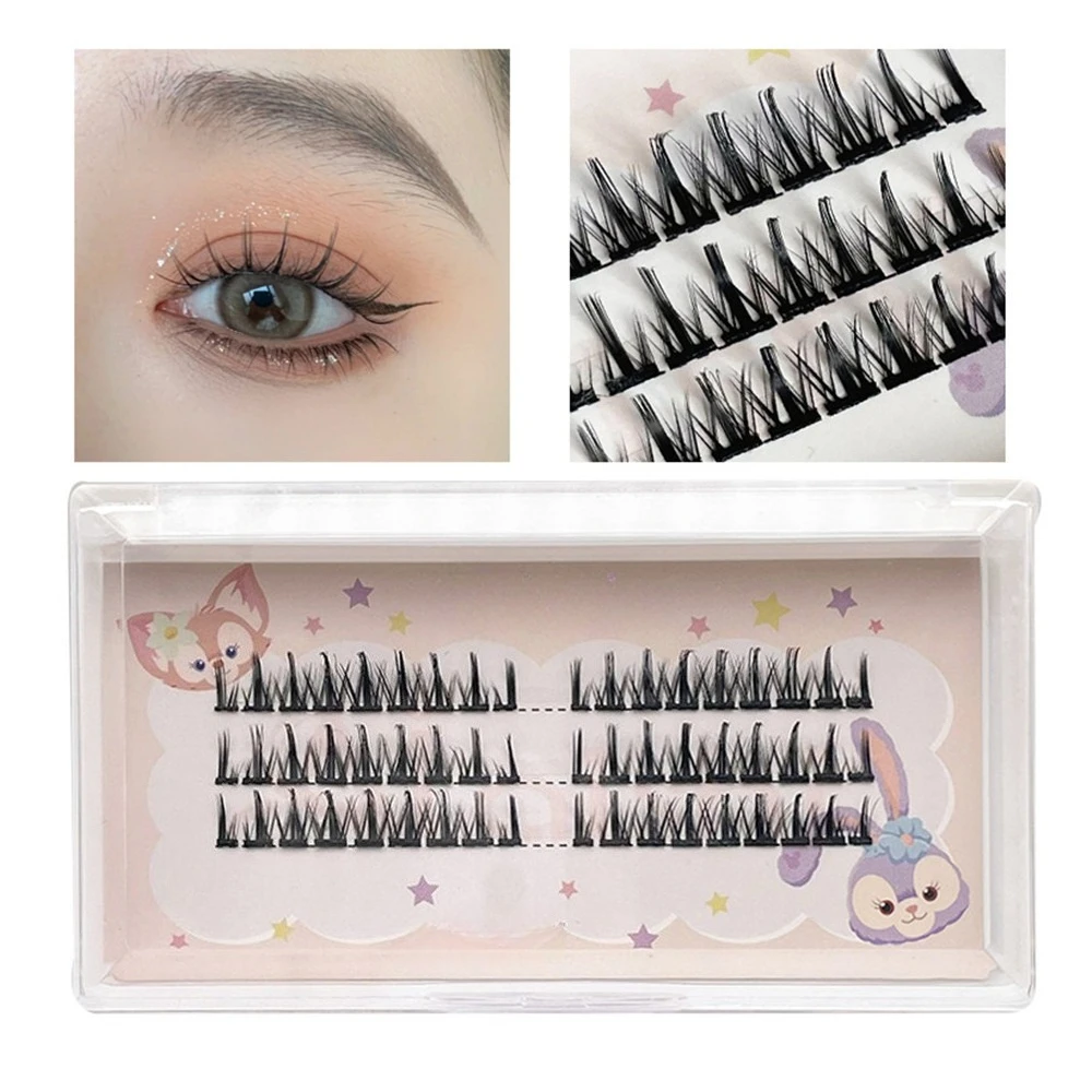 Nieuwe natuurlijke valse wimpers Cos Little Devil Fairy DIY valse wimpers dikke individuele wimpers make-up gereedschap set