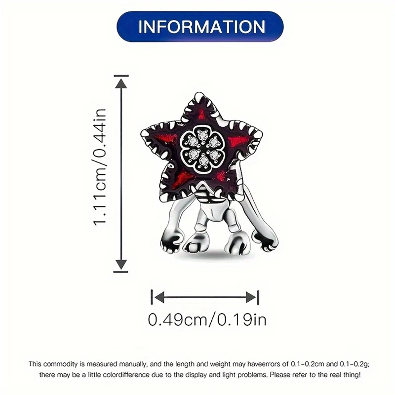 سحر بلاتا دي لي 925 الفضة Miniso الوحش النشاط الزهور قلادة الخرز الأصلي المرأة أساور أساور DIY بها بنفسك مجوهرات هدية #6