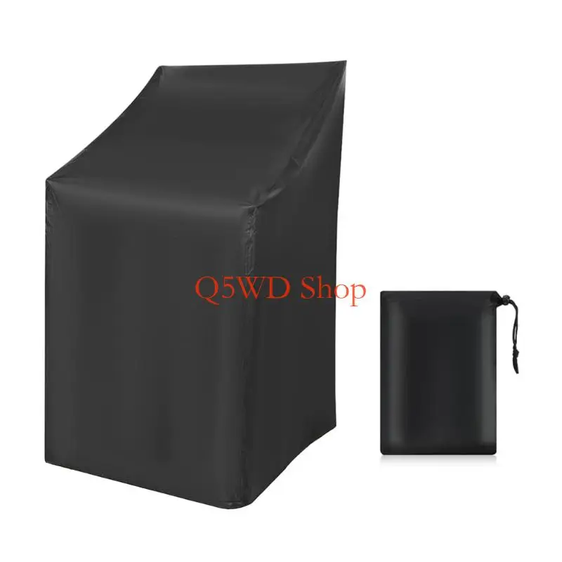 

Q5WD 25x25x47 дюймов, сверхмощные штабелируемые обеденные стулья, водонепроницаемые чехлы на садовые стулья с высокой спинкой,