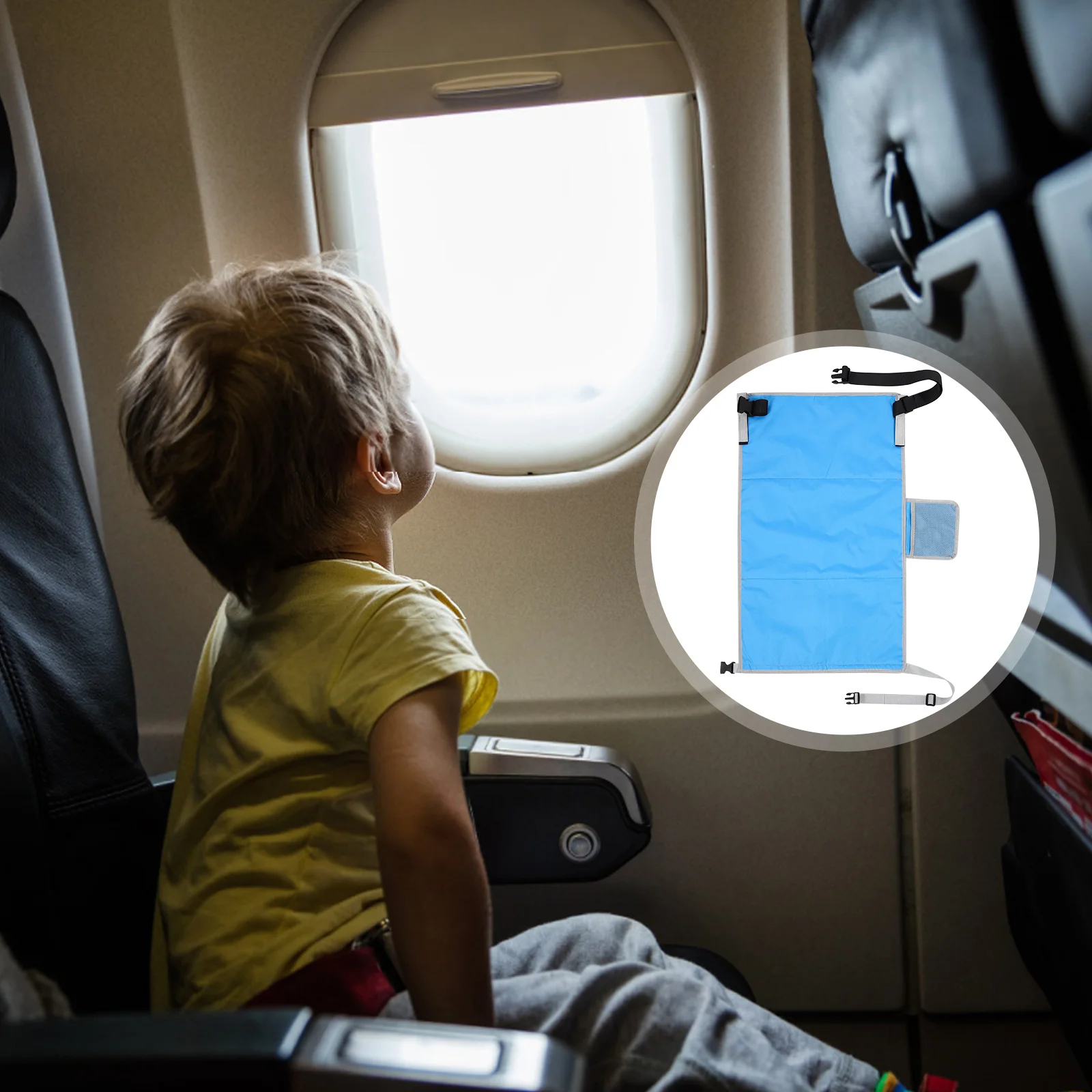 

Portable Airplane Seat Extender Footrest for Kids Blue Toddler Travel Bed Compatible Plane Seats Outdoor Furniture