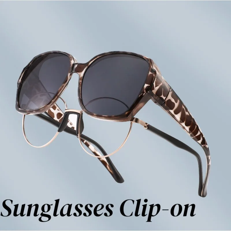 

Vintage Polarized UV Resistant Trendy Sunglasses Fit-over Sunglasses Oversize Square Frame Fashionable Glasses for Female Male