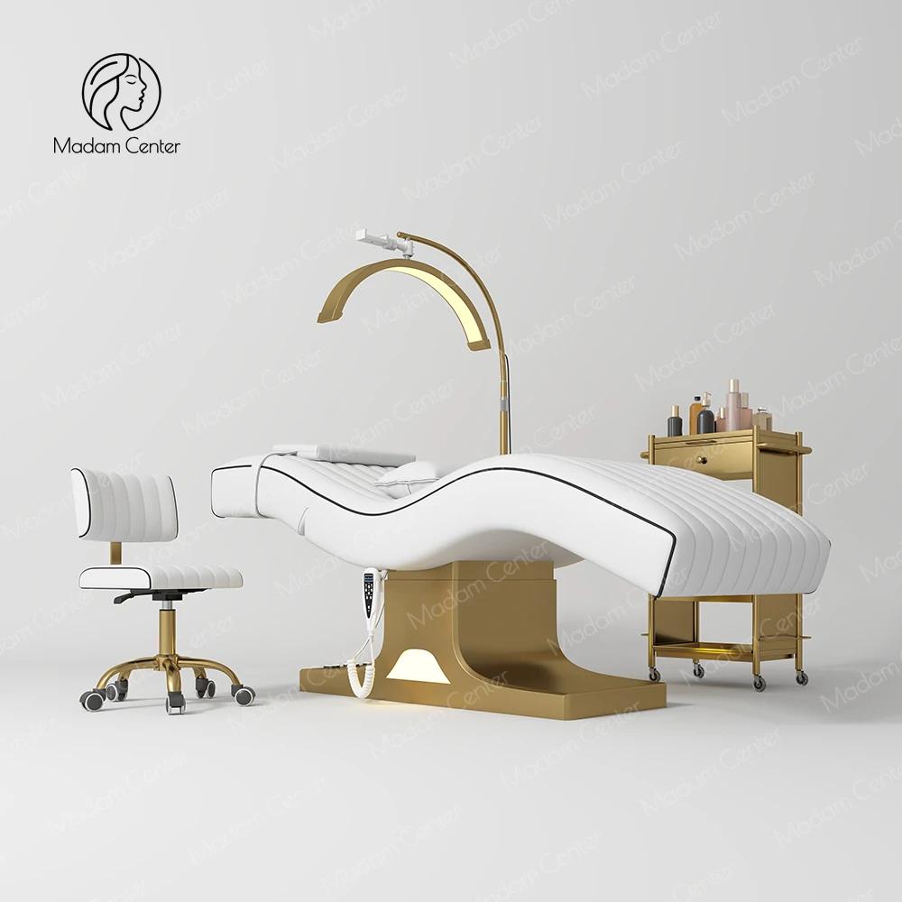 

Custom Lash Bed Electric Adjustable Angle Eyelash Extension Table Modern Design Wholesale Lash Chair Massage Table