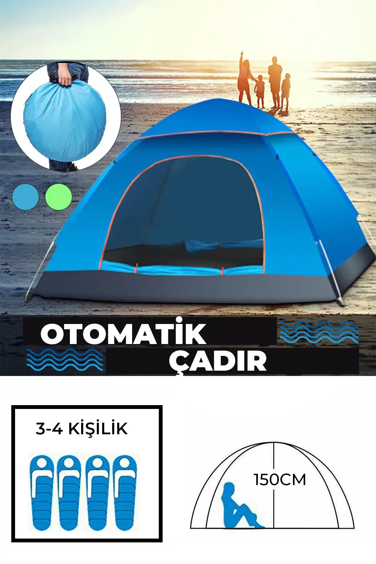 New tent Automatic Outdoor Drop Waterproof Tent 4 Personality