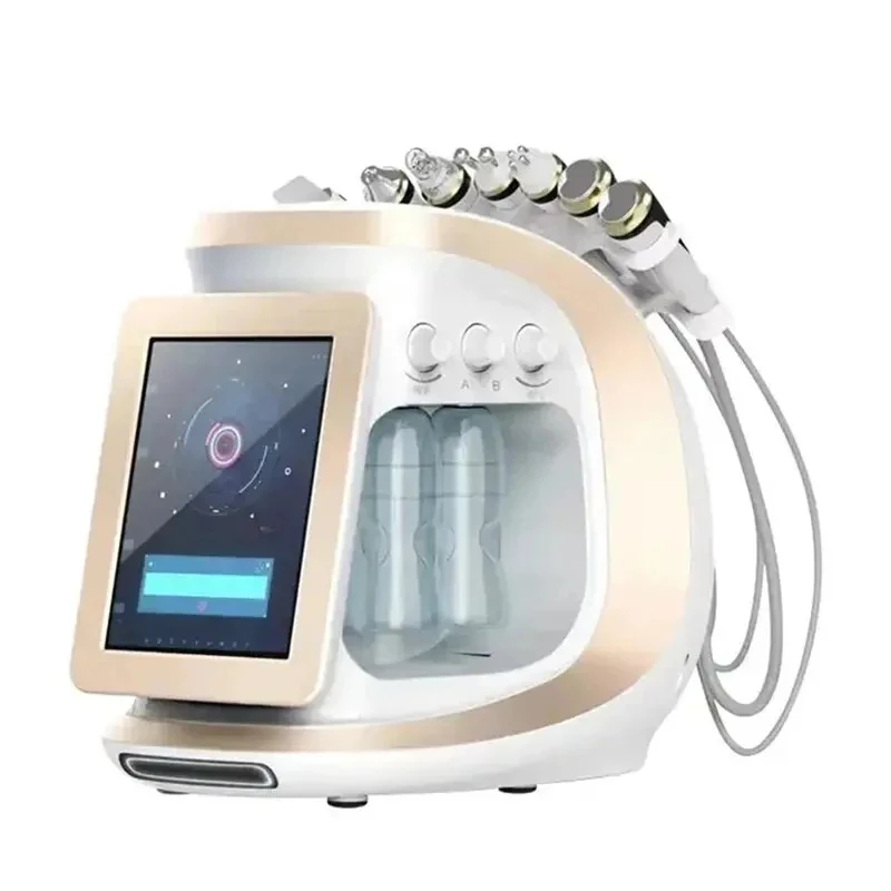 2025New Ice Blue Smart Jet Facial Machine Oxygen Water Dermabrasion Aqua Peel Small Bubble Skin Cleansing Device for Facial Care